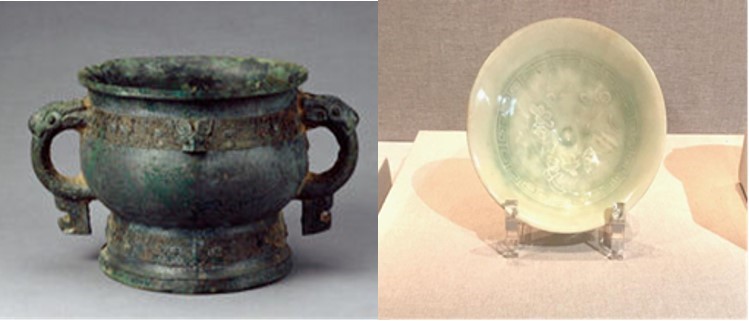 图7 首都博物馆青铜器瓷器展品
